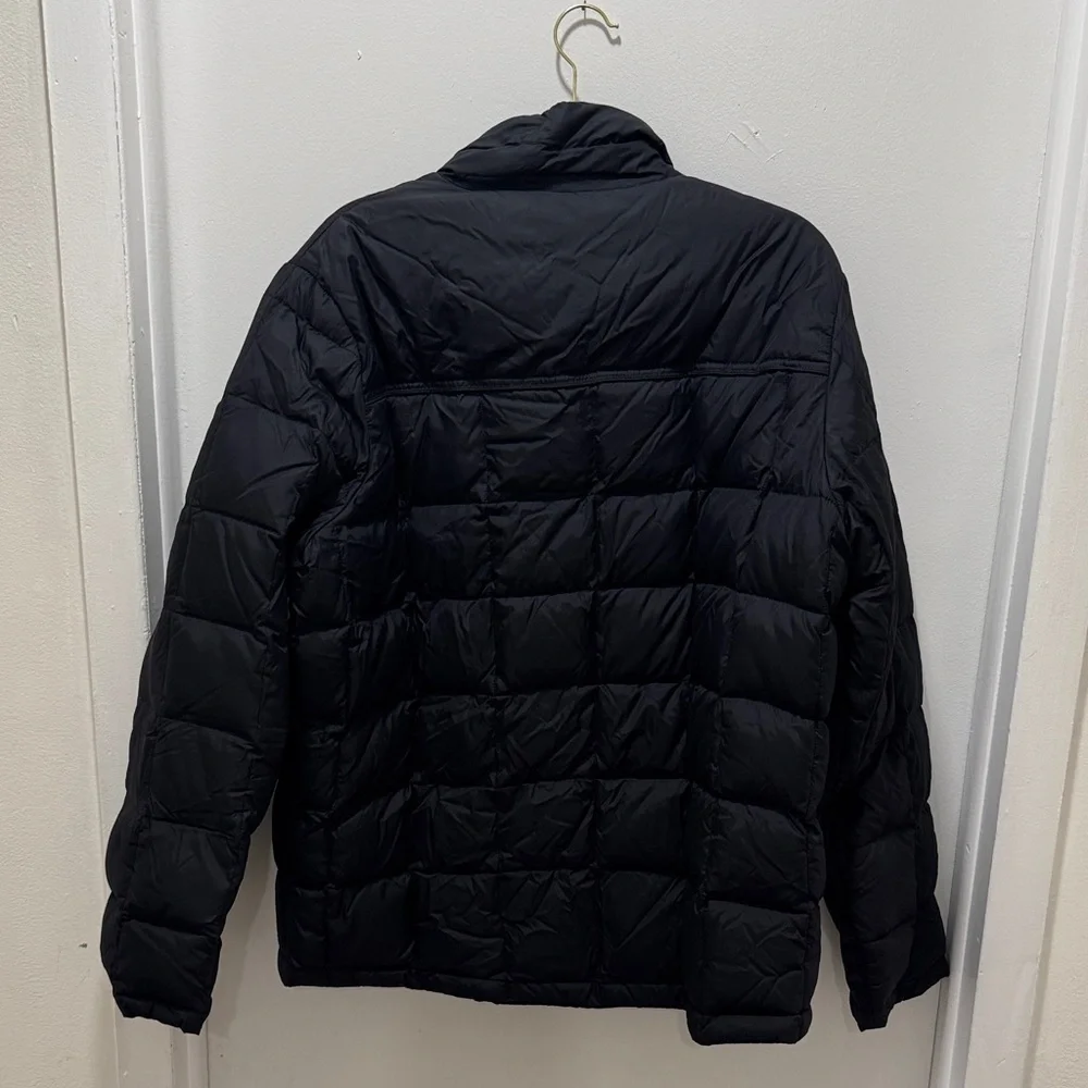 Lands’ End Men’s Down Puffer Jacket L 42-44 Black Winter Coat